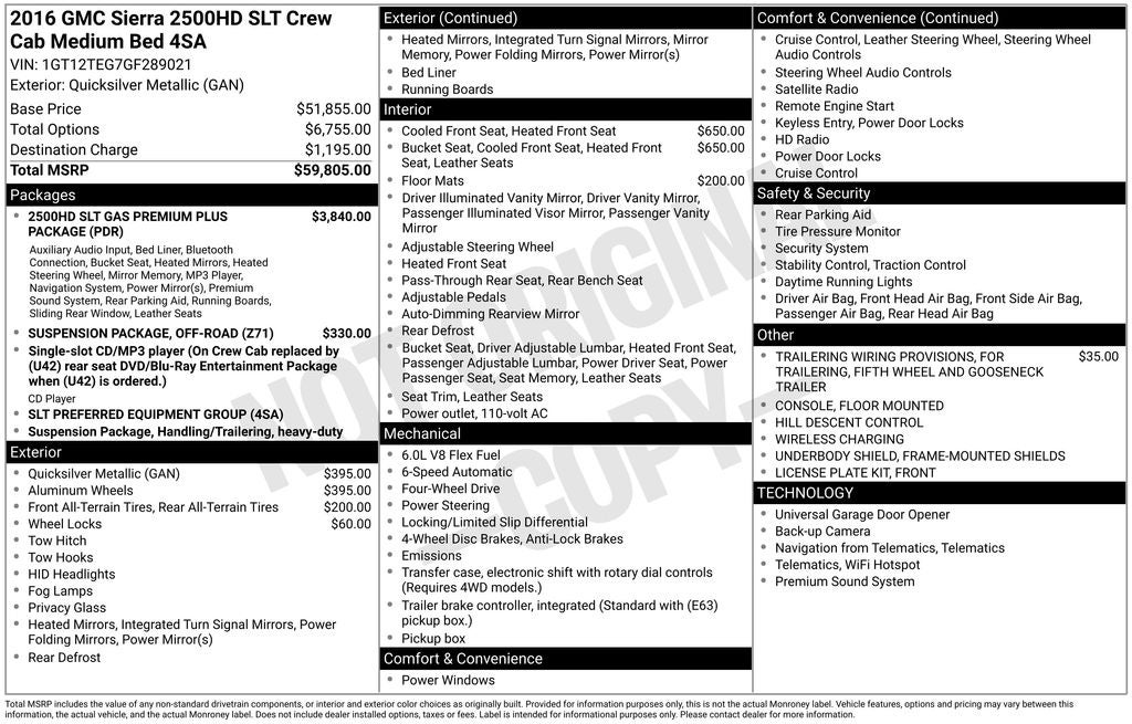 2016 GMC Sierra 2500HD SLT