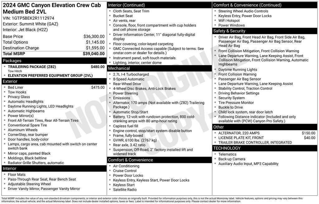2024 GMC Canyon Elevation