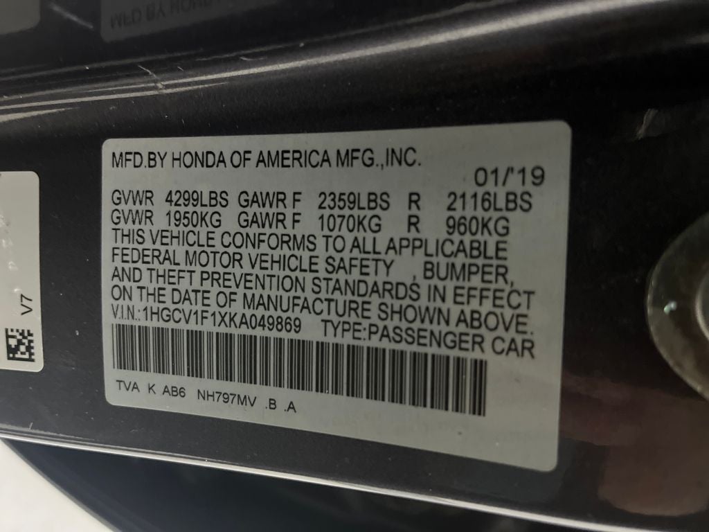 2019 Honda Accord LX