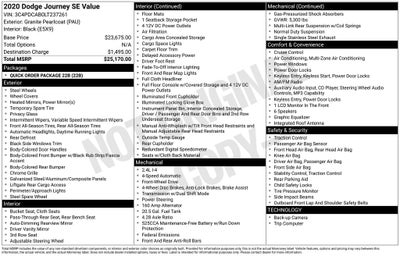 2020 Dodge Journey SE