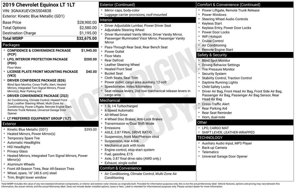 2019 Chevrolet Equinox LT