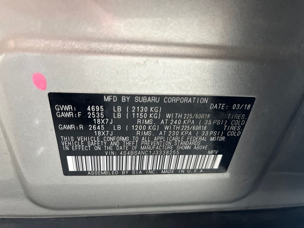 2018 Subaru Outback 2.5i Limited