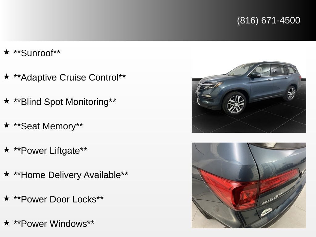 2018 Honda Pilot Elite