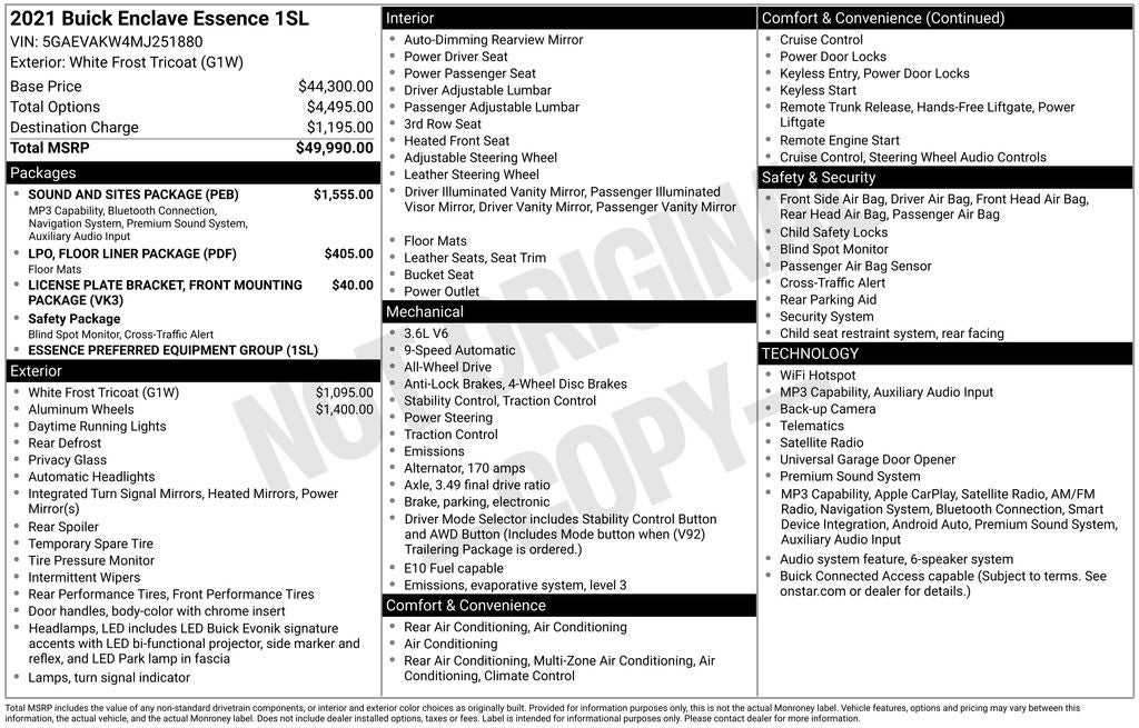 2021 Buick Enclave Essence