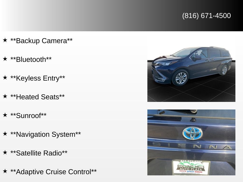 2024 Toyota Sienna XLE 7 Passenger