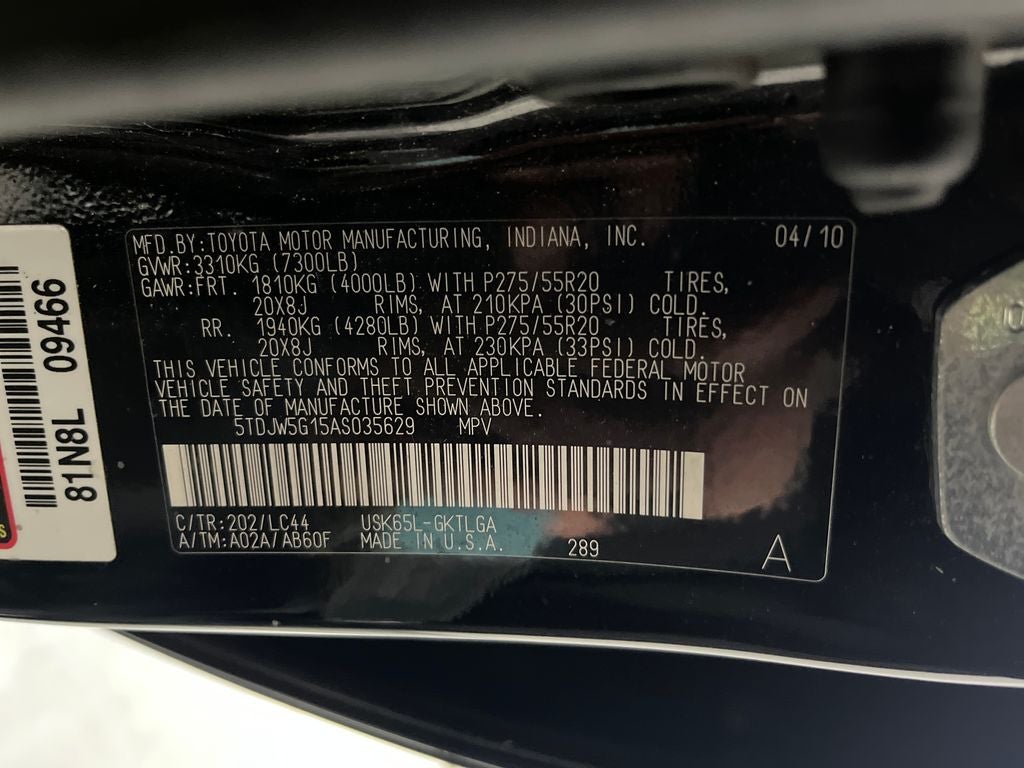 2010 Toyota Sequoia Limited