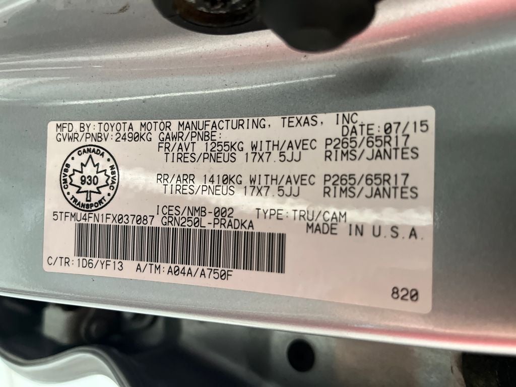 2015 Toyota Tacoma TRD Sport V6