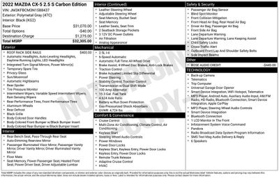 2022 Mazda Mazda CX-5 2.5 S Carbon Edition
