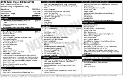 2020 Buick Encore GX Select