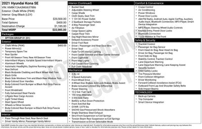 2021 Hyundai Kona SE