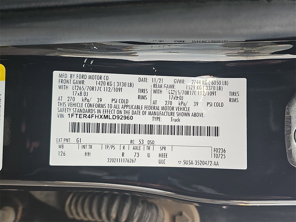 2021 Ford Ranger Lariat