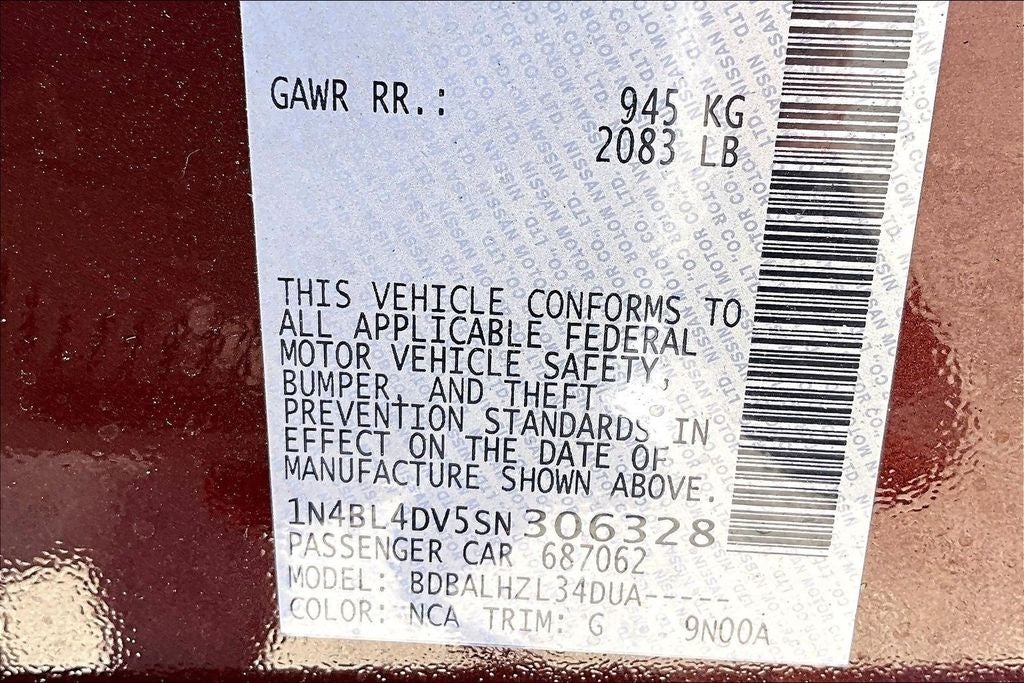 2025 Nissan Altima 2.5 SV