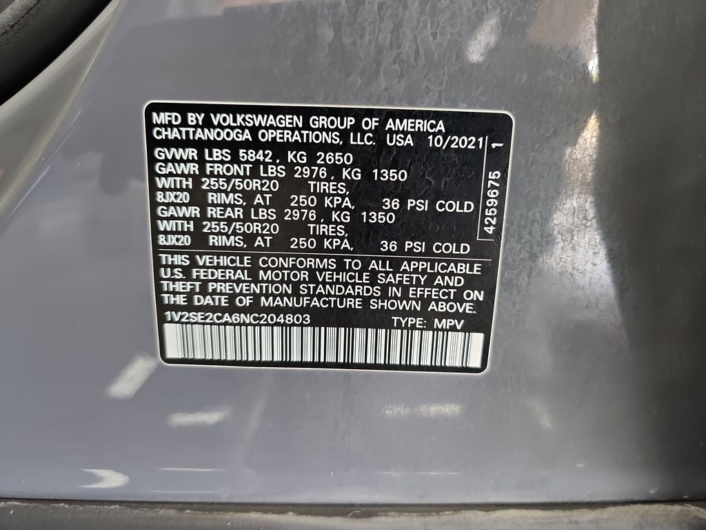 2022 Volkswagen Atlas Cross Sport 3.6L V6 SEL R-Line