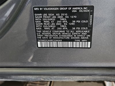 2024 Volkswagen Atlas Cross Sport 2.0T SE w/Technology