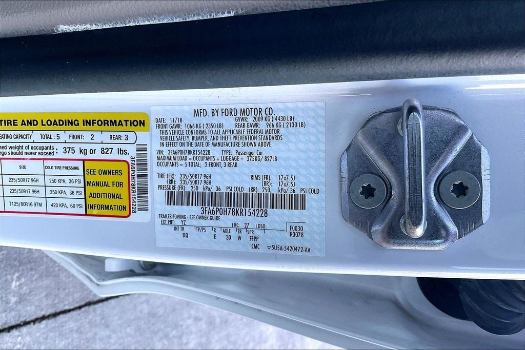 2019 Ford Fusion SE