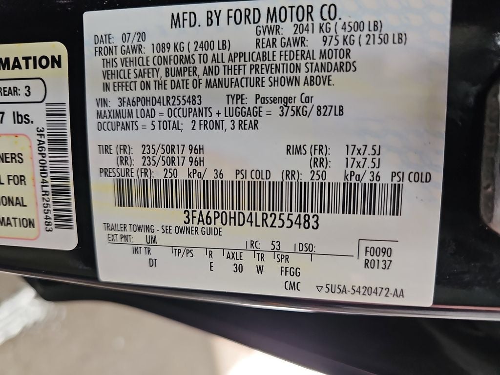 2020 Ford Fusion SE