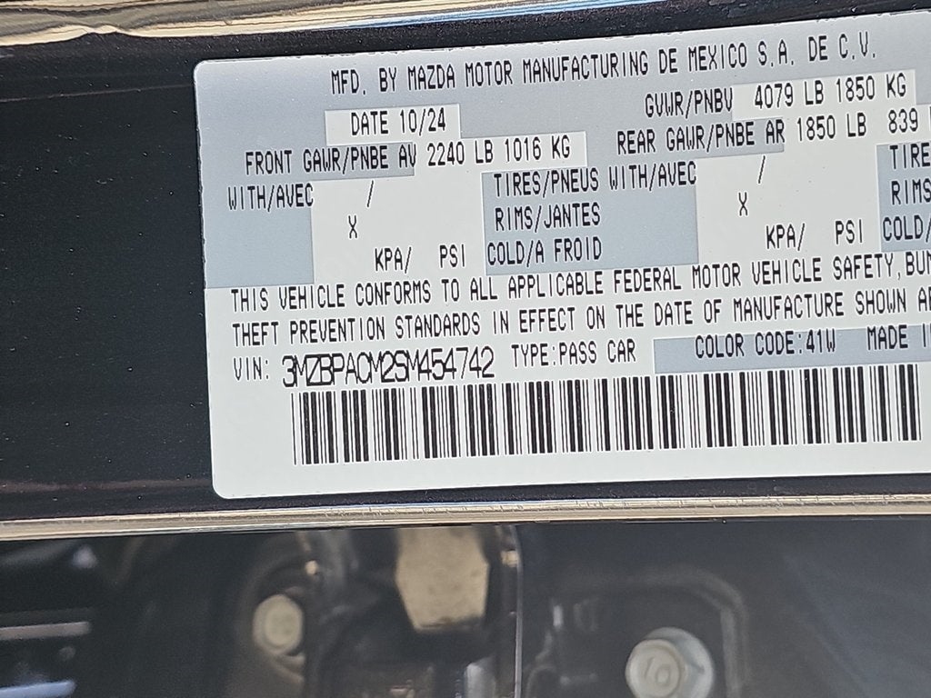 2025 Mazda Mazda3 2.5 S Preferred Package