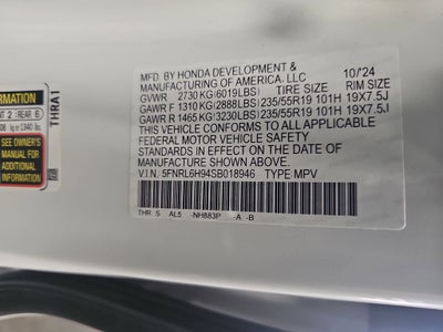 2025 Honda Odyssey Elite
