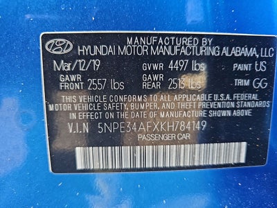 2019 Hyundai Sonata SEL