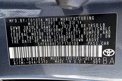 2014 Toyota Corolla L