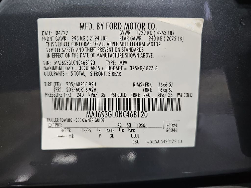 2022 Ford EcoSport SE