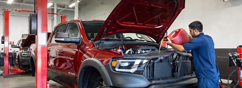 Oil change service at Flint Hills CDJR in Manhattan KS