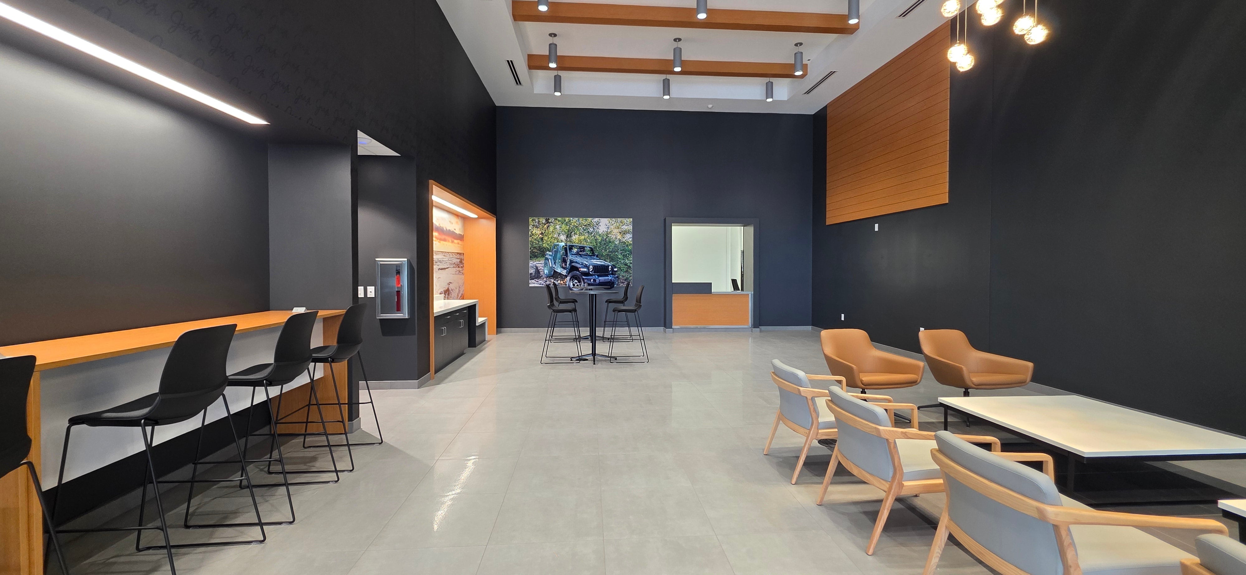 Customer lounge at the new Flint Hills CDJR